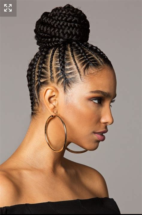 black hair braids updos